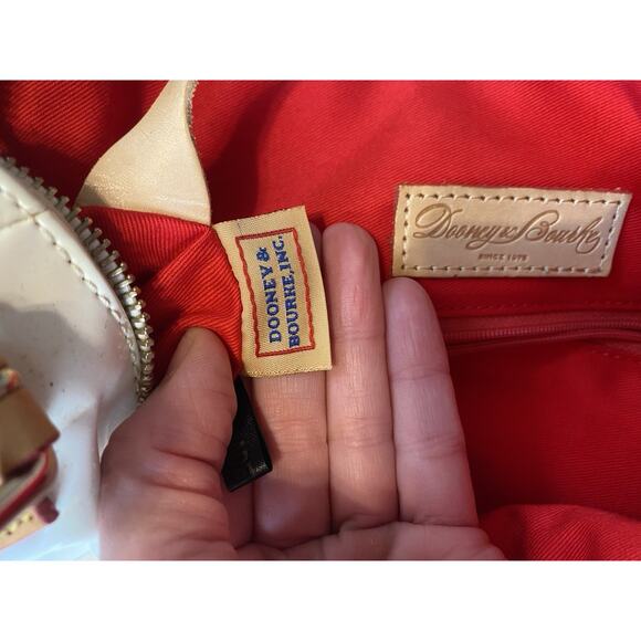 Dooney & Bourke Pocketbook White Patent Leather Large Nina Handbag - Picture 8 of 16